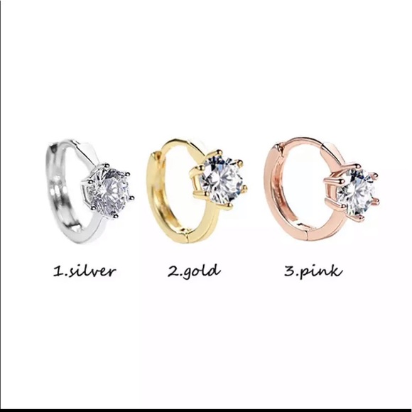 Rose gold plated earrings - Picture 5 of 6